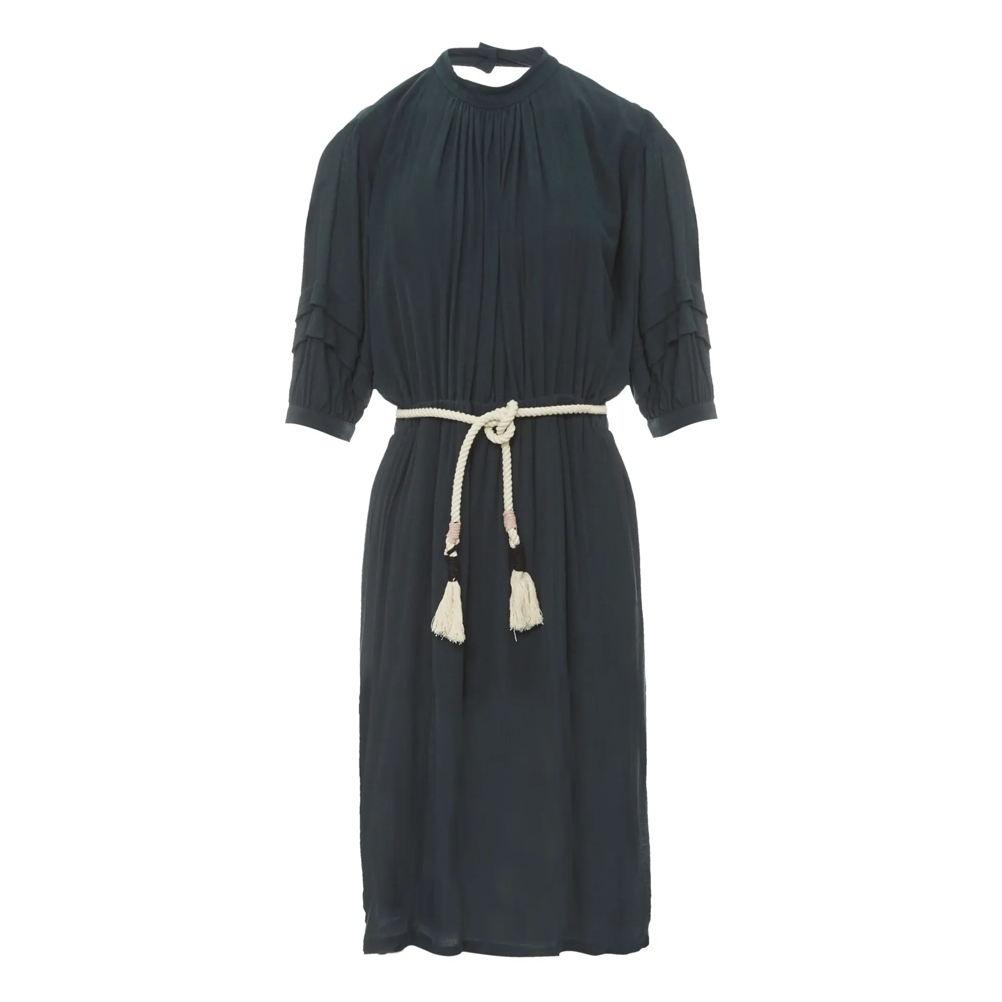 Sessùn Dark Green Domin Backless Dress