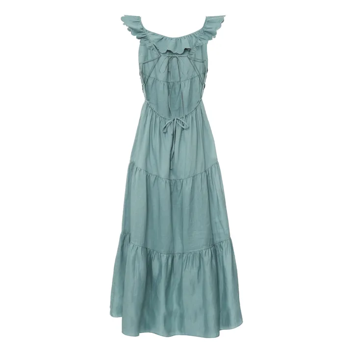 Shannon Scalloped Dress  | Green water- Product image n°4