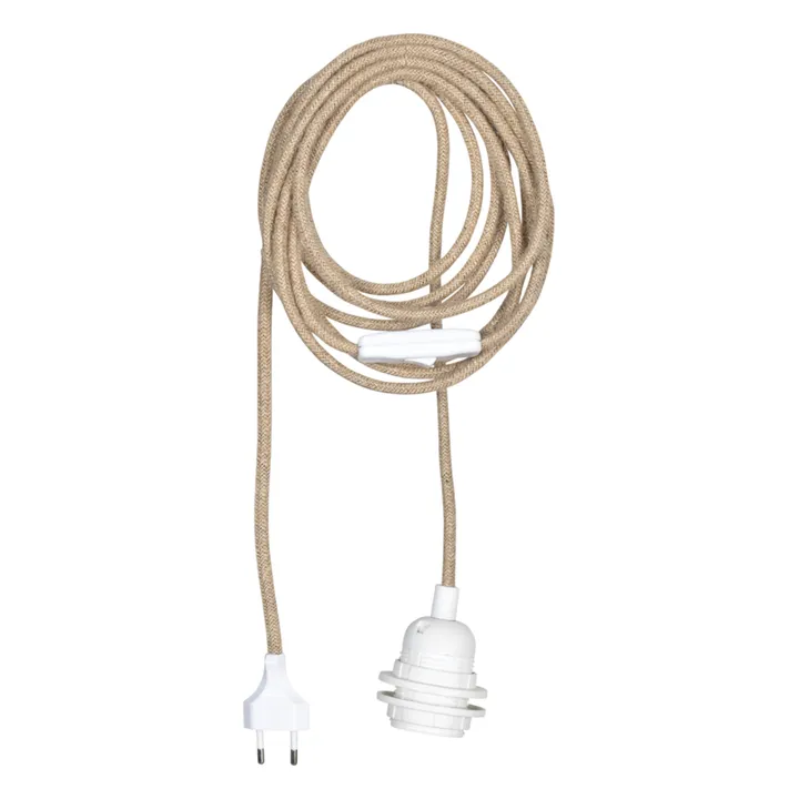 Suspension douille câble corde avec prise | Blanc- Image produit n°0
