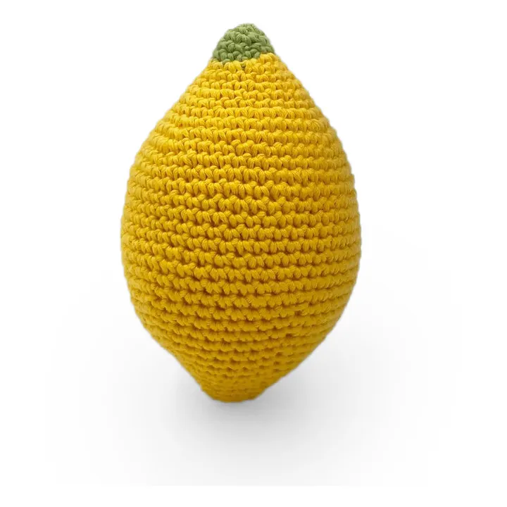 Crochet Lemon Rattle | Yellow- Product image n°0