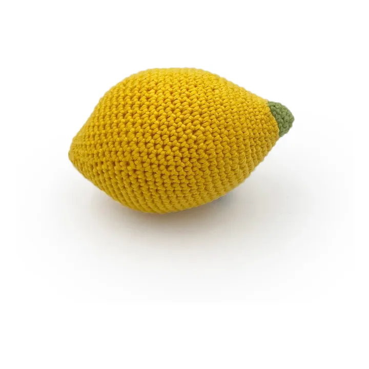 Crochet Lemon Rattle | Yellow- Product image n°1