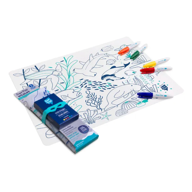 Set de table à colorier Barrière de corail