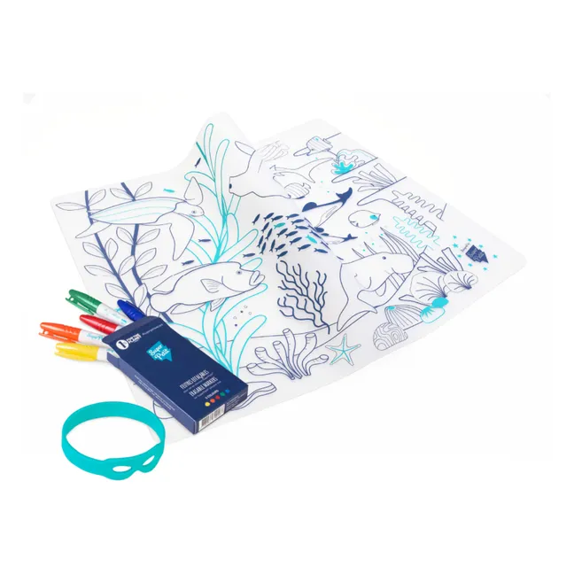 Set de table à colorier Barrière de corail