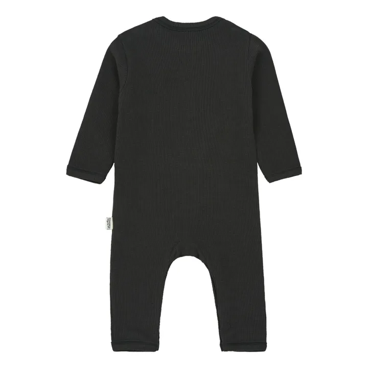 Pyjama Nid d'Abeille Coton Bio Armoise | Noir- Image produit n°1