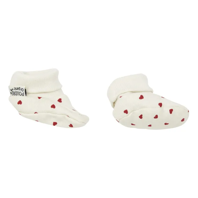 Chaussons Coton Bio Wakame  | Rouge