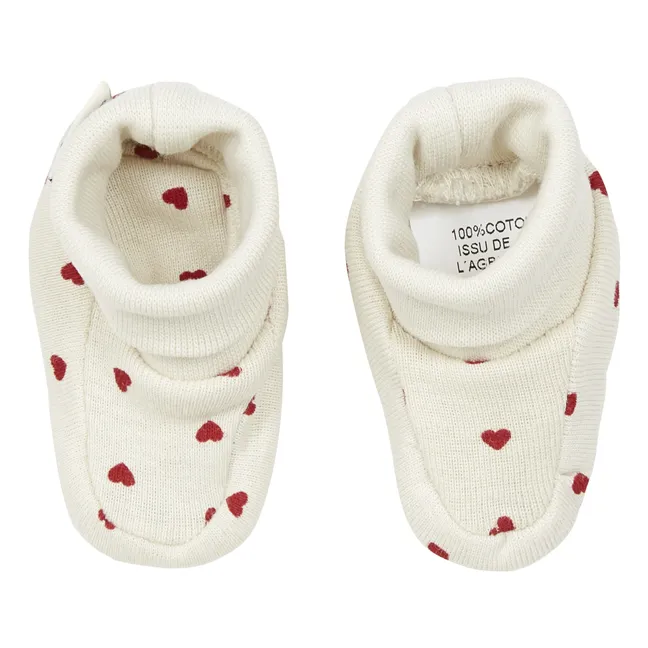 Wakame Organic Cotton Booties  | Red