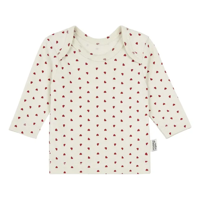 T-Shirt in cotone bio Begonia | Rosso