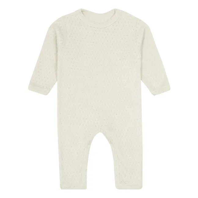 Pyjama Bio-Baumwolle Armoise | Grauweiß