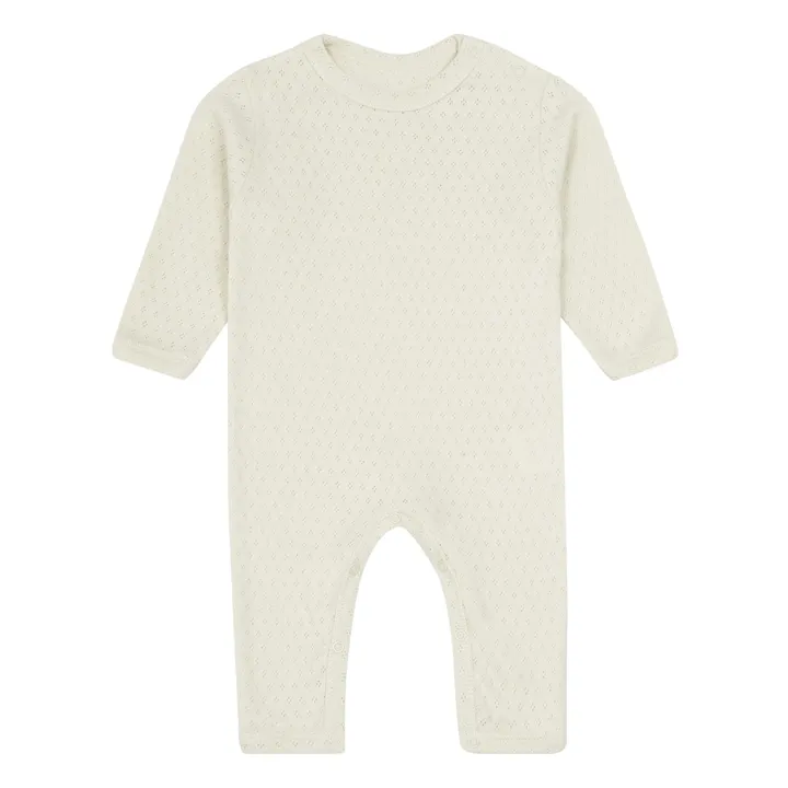 Pyjama Nid d'Abeille Coton Bio Armoise | Blanc cassé- Image produit n°0
