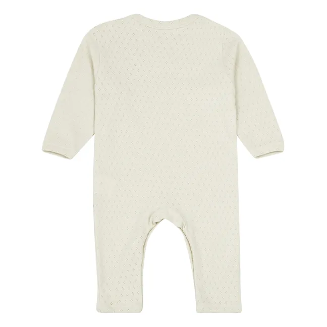 Pyjama Bio-Baumwolle Armoise | Grauweiß