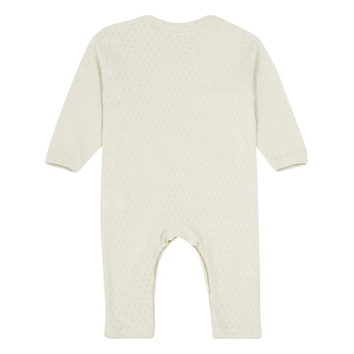Pyjama Nid d'Abeille Coton Bio Armoise | Blanc cassé- Image produit n°1