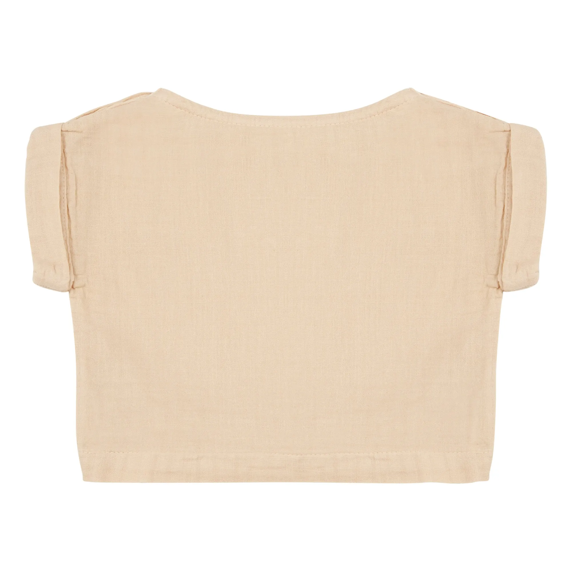 Line Double Organic Cotton Muslin Blouse  | Pink- Product image n°1