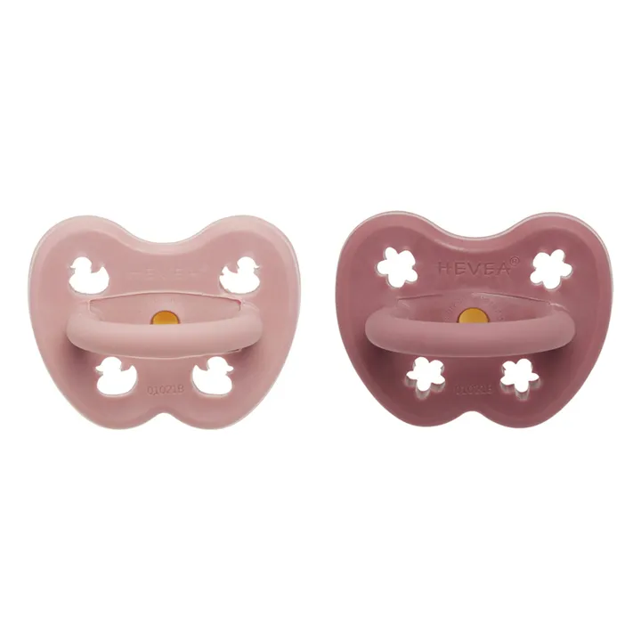 Natural Rubber Round Dummies - Set of 2 | Pink- Product image n°5