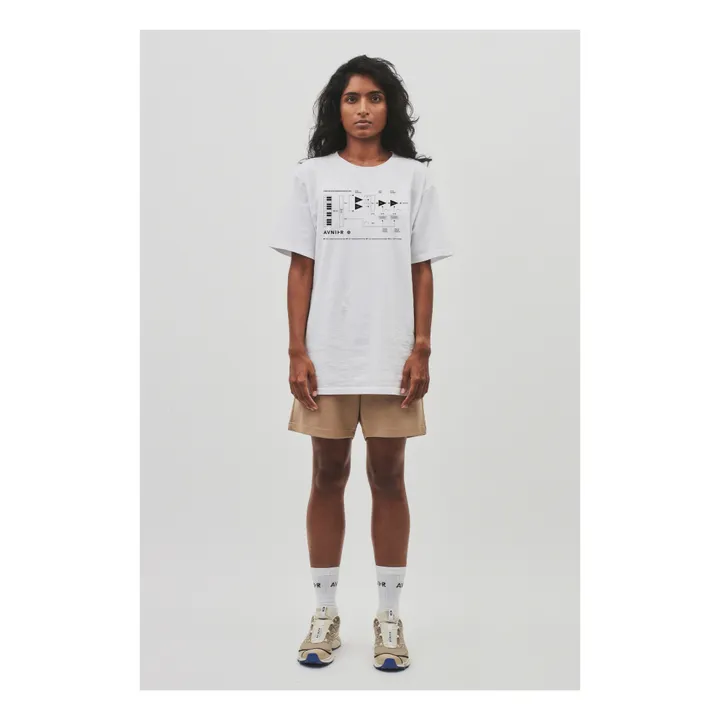 T-shirt Synth in cotone bio | Bianco- Immagine del prodotto n°3