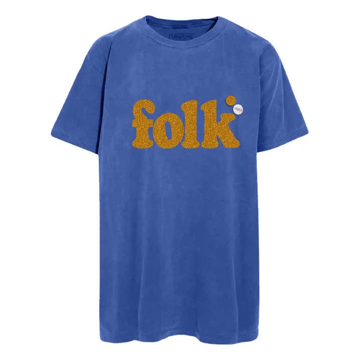 T-Shirt Folk | Blau- Produktbild Nr. 0