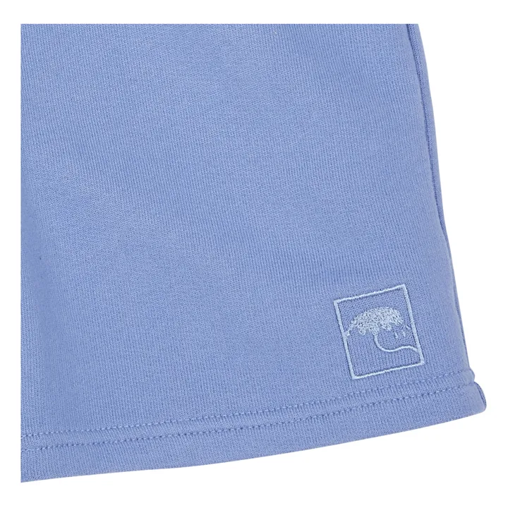 Short bordado de algodón orgánico | Azul- Imagen del producto n°1