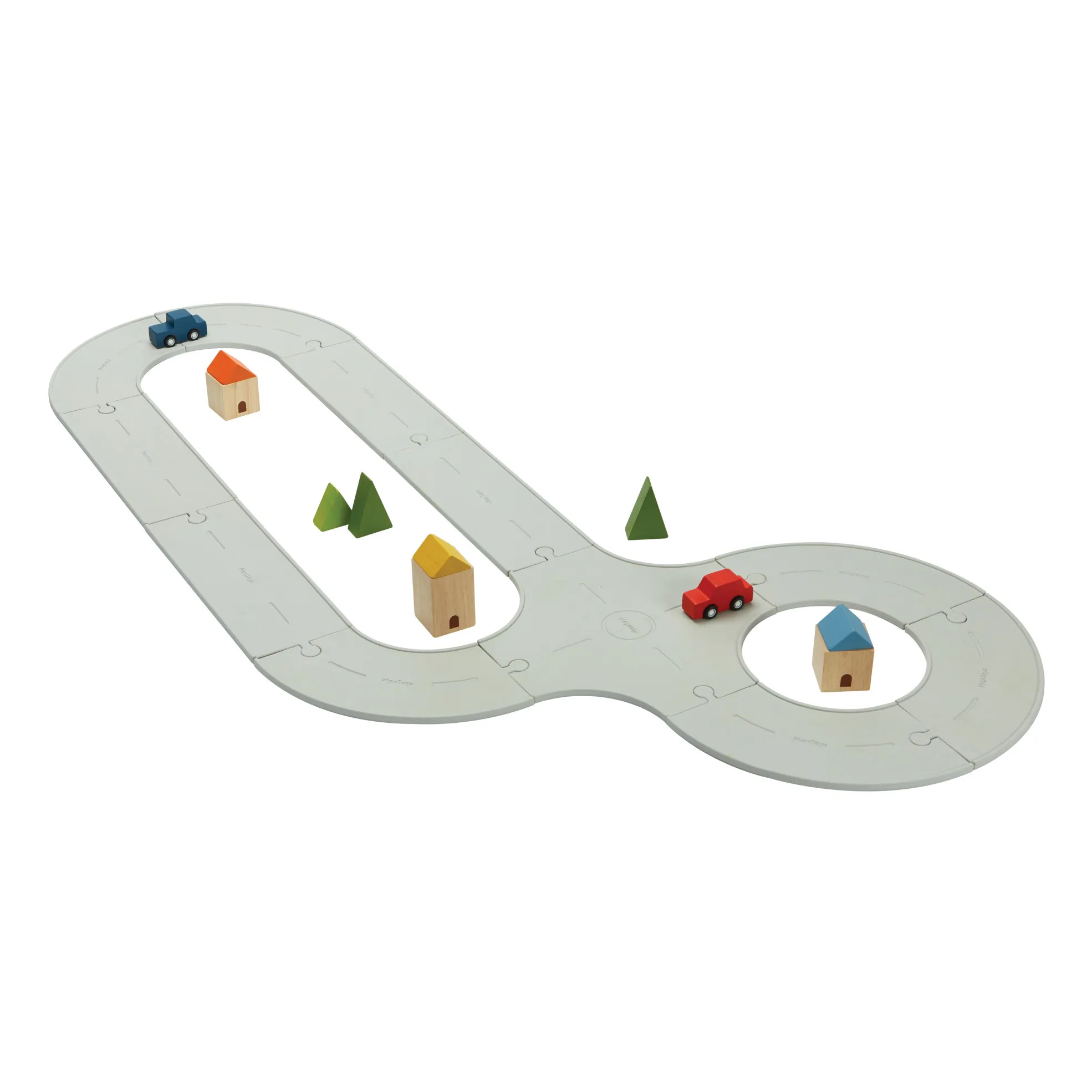 Plan Toys Multicoloured Natural Rubber Circuit And Accessories