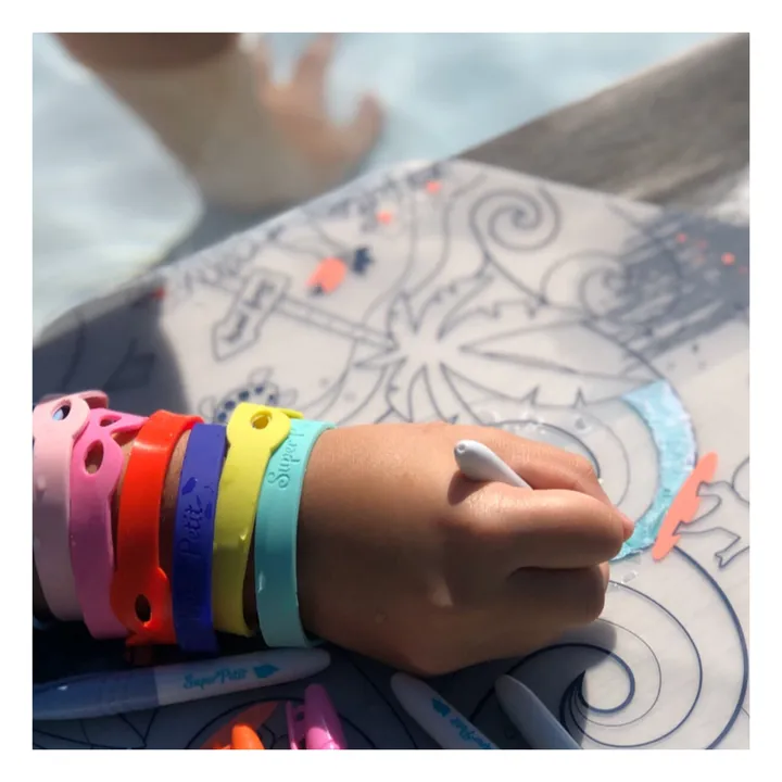 Tovaglietta da colorare con 5 pennarelli e un braccialetto Surf Party- Immagine del prodotto n°3