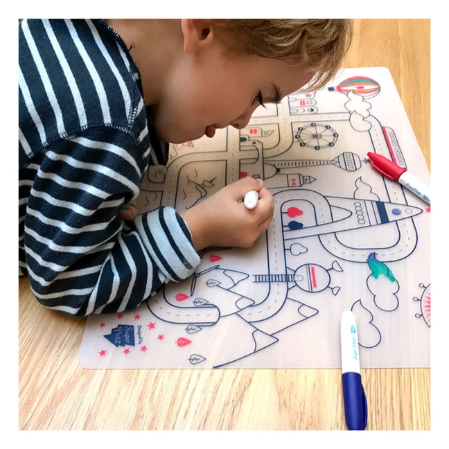 Table Colouring Set with 5 Pens and City Adventure Bracelet