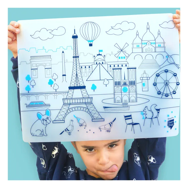Coloring Paris Place Mats with bracelet and 5 markers