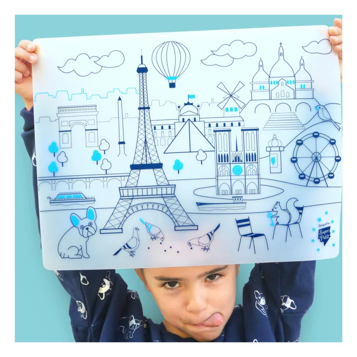 Coloring Paris Place Mats with bracelet and 5 markers- Product image n°1