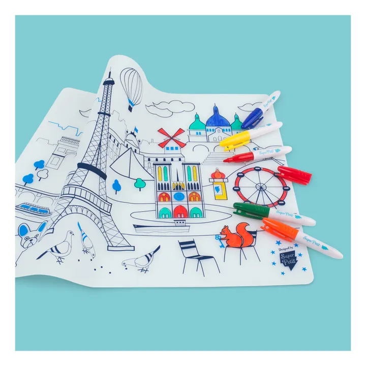 Coloring Paris Place Mats with bracelet and 5 markers- Product image n°5