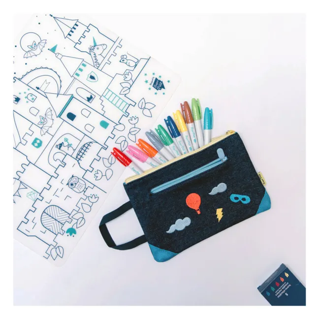 Juego de mesa para colorear con 5 marcadores y pulsera Castillo