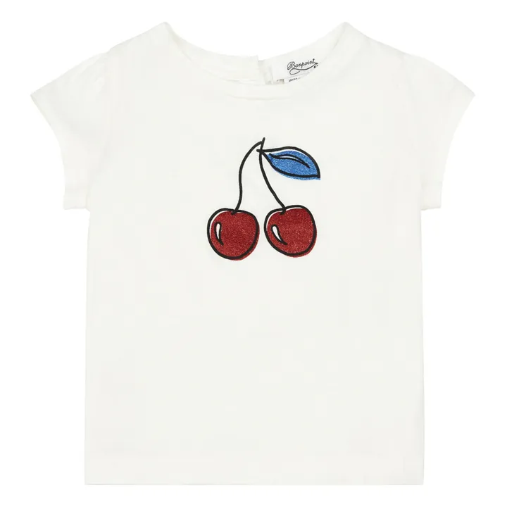 Camiseta Cerezas Bebé | Crudo- Imagen del producto n°0