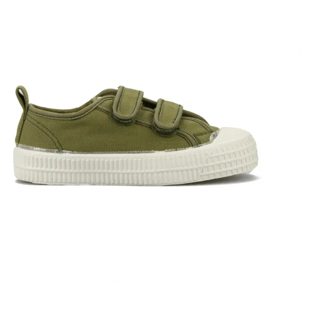 Sneakers con strappi vegane | Verde militare