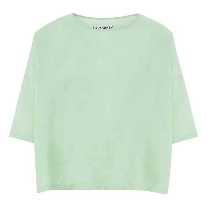 Basic Linen Top  | Jade Green- Product image n°0