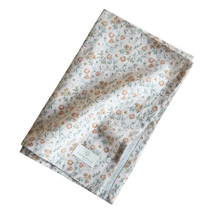 Iris Cotton and Linen Tea Towel | Powder pink- Product image n°0
