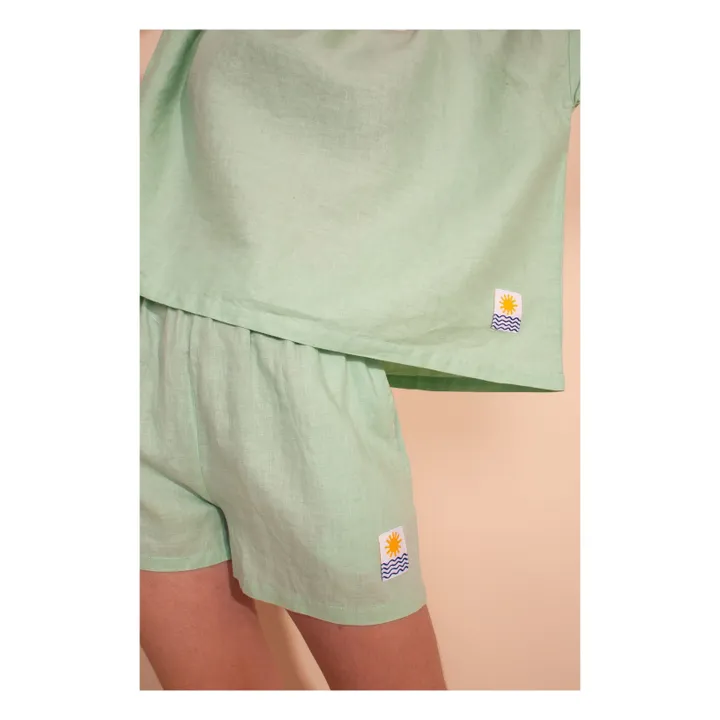 Basic Linen Top  | Jade Green- Product image n°2