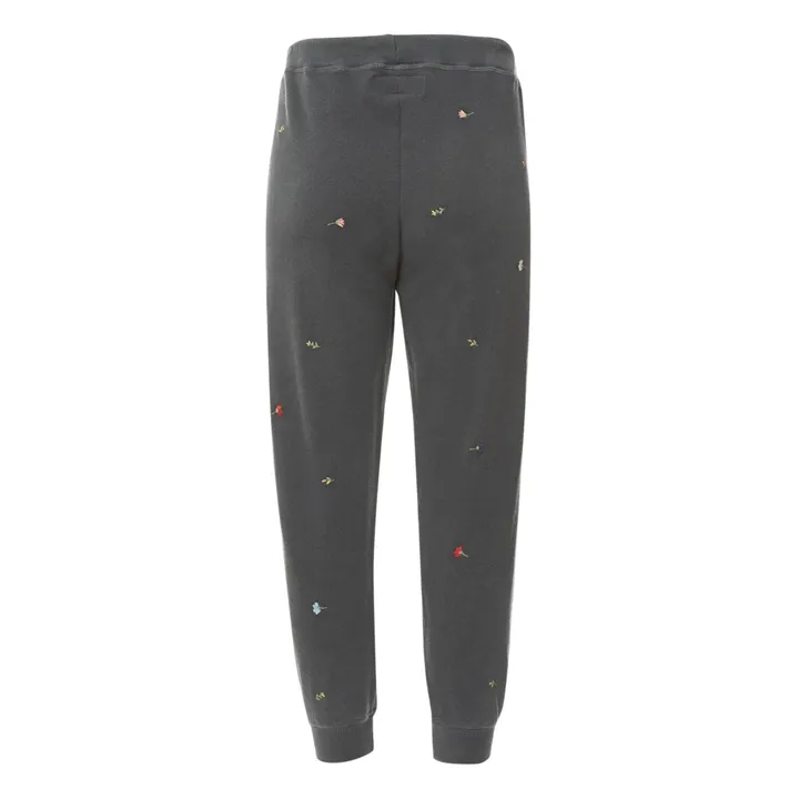 Jogger The Cropped W/Tossed Floral Embroidery | Negro- Imagen del producto n°4