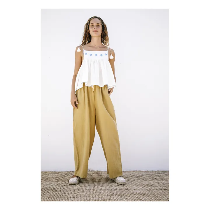 Hose aus Bio-Baumwolle Levi - Damenkollektion  | Grün- Produktbild Nr. 1