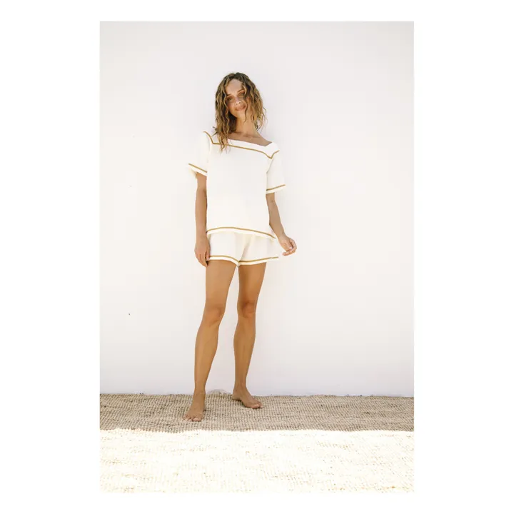Pijama algodón orgánico Pepijn - Colección Mujer  | Crudo- Imagen del producto n°1
