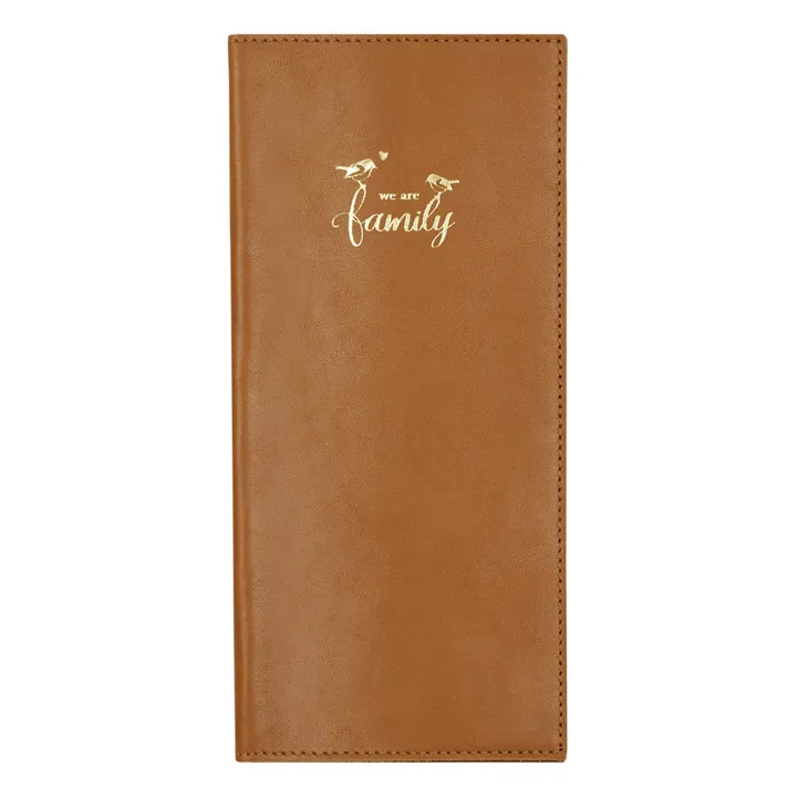 Funda para libro de familia de cuero | Caramelo- Imagen del producto n°0