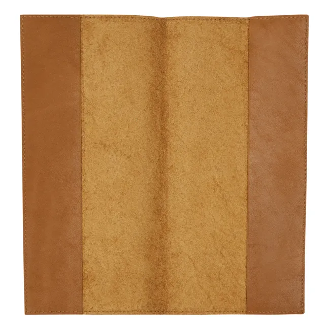 Funda para libro de familia de cuero | Caramelo