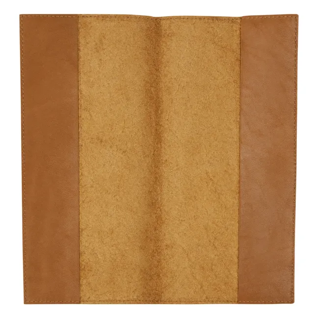 Leather Family Book Cover | Caramel