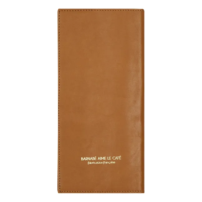 Leather Family Book Cover | Caramel