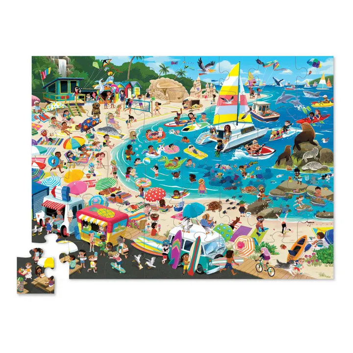 Puzzle Ein Tag am Strand - 48 Teile- Produktbild Nr. 0