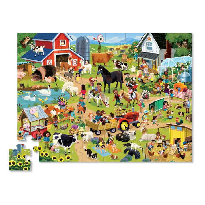 Puzzle Un jour à la ferme - 48 pièces- Image produit n°0