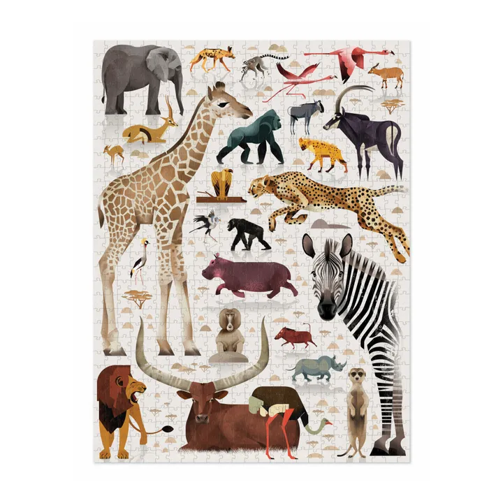 Puzzle El mundo de los animales africanos - 750 piezas- Imagen del producto n°0