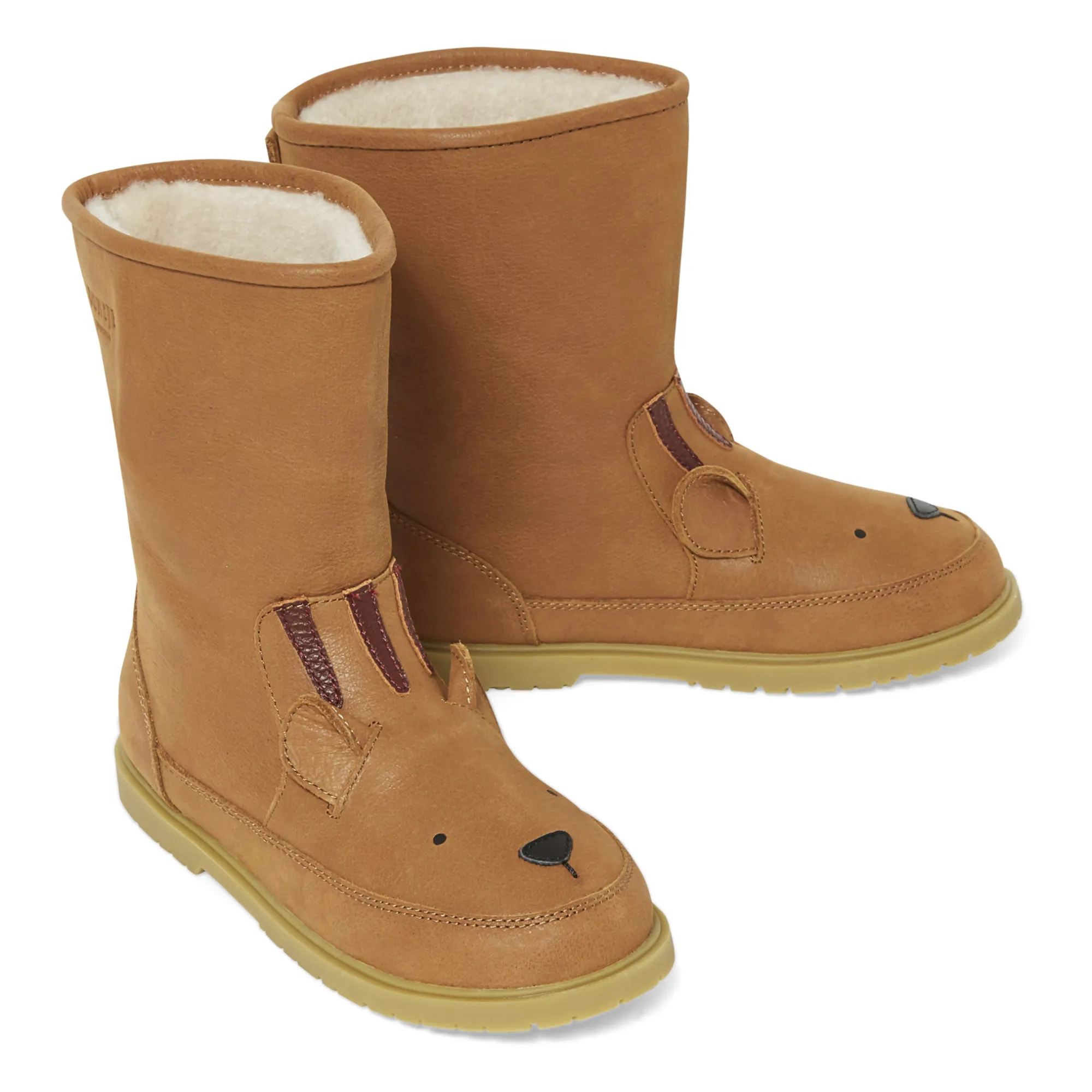 Donsje Camel Wadudu Tiger Fur-Lined Boots