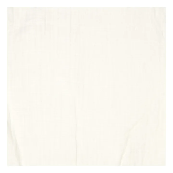 Lenzuolo con angoli in garza di cotone bio | Bianco latte- Immagine del prodotto n°1