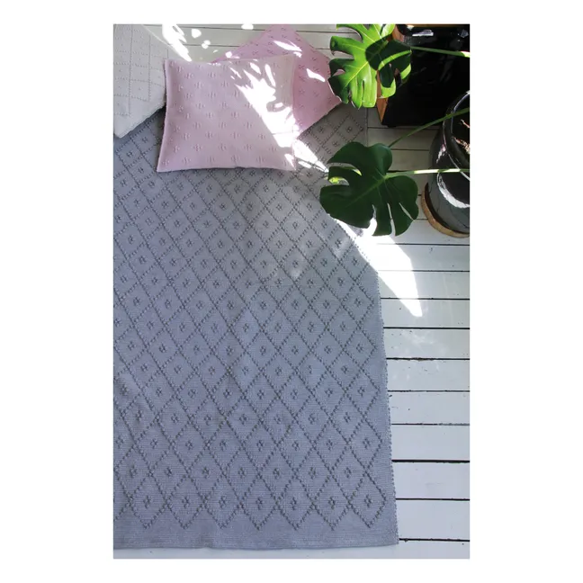 Diamond Wool Rug | Light grey