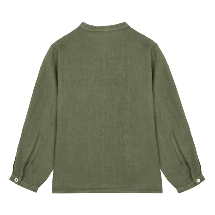 Linen Kurta Shirt | Green- Product image n°1