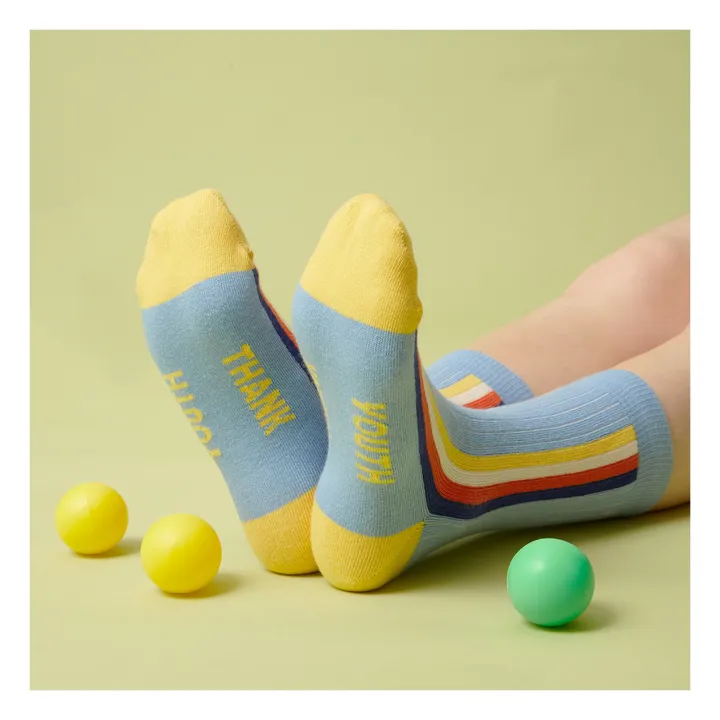 Socken 2er-Pack Funky&Thank Youth | Blau- Produktbild Nr. 1