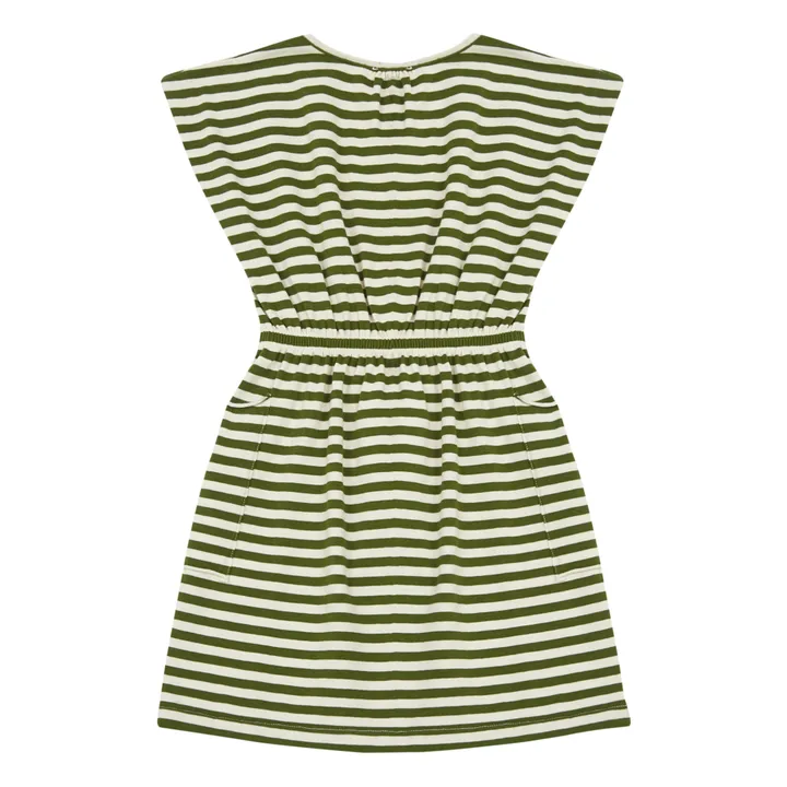 Vestito Jersey a righe Camille | Verde- Immagine del prodotto n°2