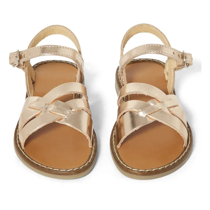 Hera Cross Sandals  | Pink Gold- Product image n°4