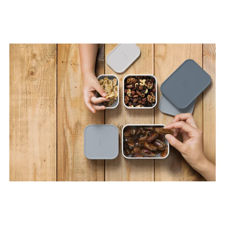 Boites de compartimentation pour bento MB Extra - Set de 4 | Gris- Image produit n°1